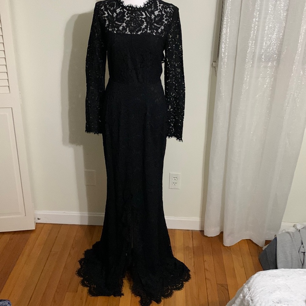 Rachel Zoe black lace gown NEW
